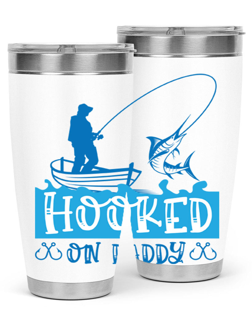 hooked on daddy 218#- fishing- Tumbler