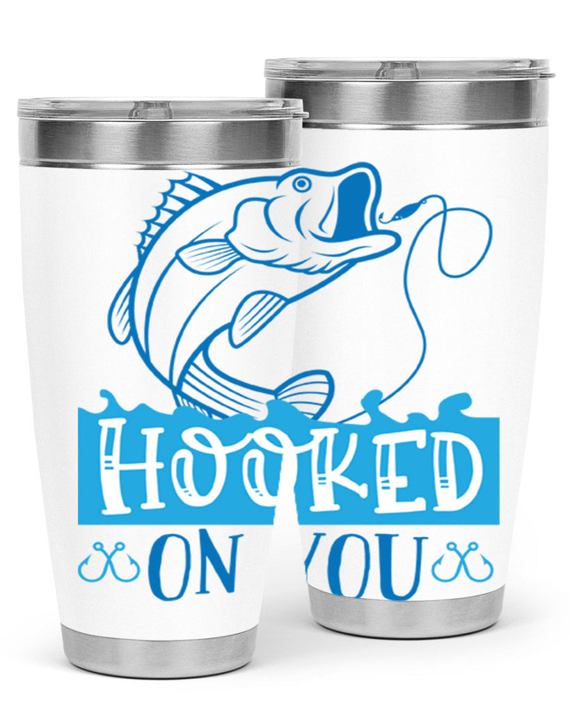 hooked on you 214#- fishing- Tumbler