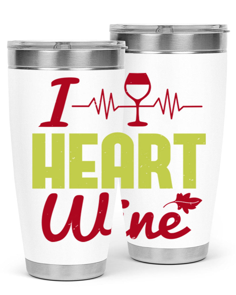 i heart wine 211#- wine- Tumbler