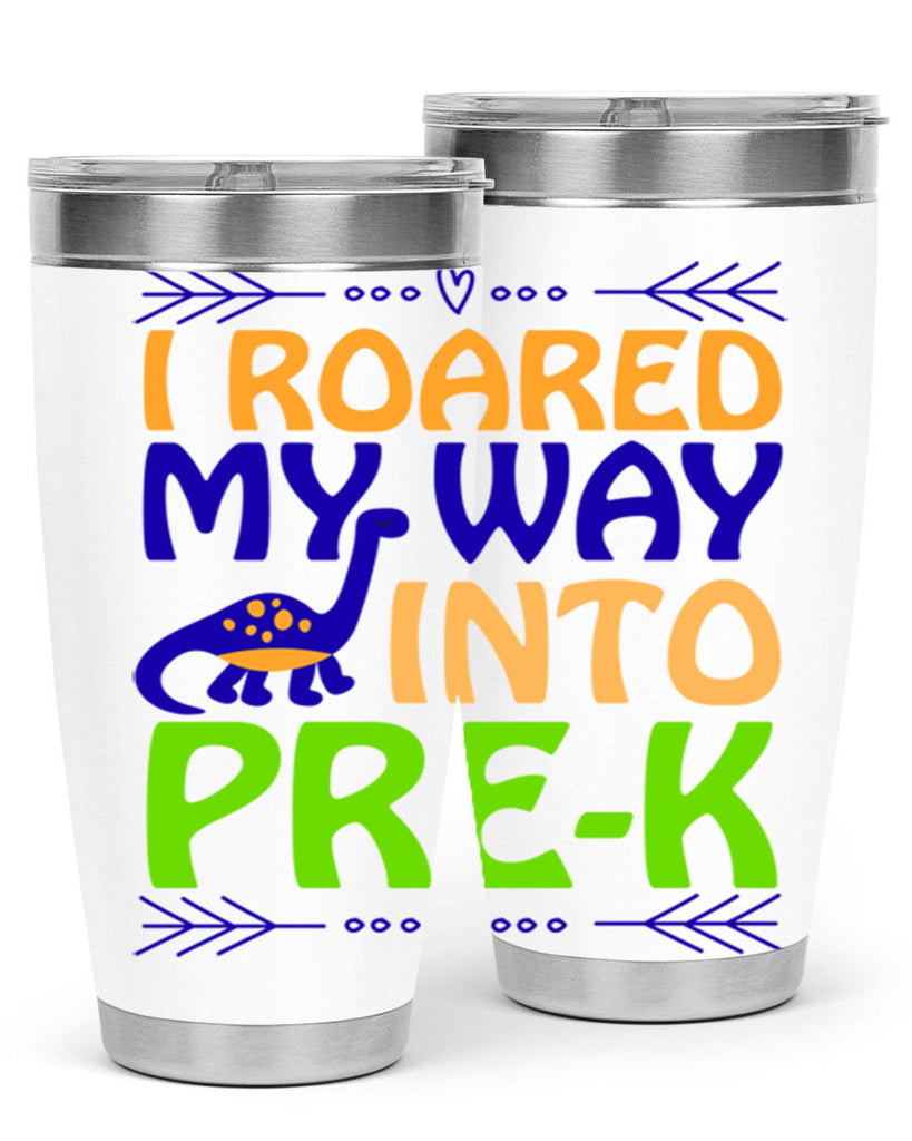 i roared my way into prek 20#- mardi gras- Tumbler