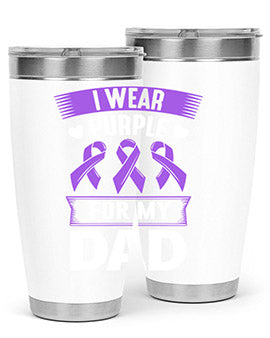 i wear purple for dad 170#- alzheimers- Tumbler