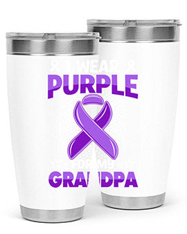 i wear purple for grandpa 172#- alzheimers- Tumbler