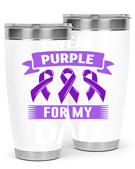 i wear purple for my 187#- alzheimers- Tumbler