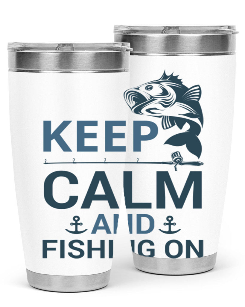 keep calm 65#- fishing- Tumbler