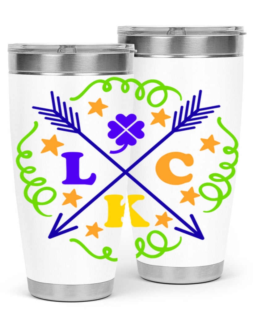 luck 16#- mardi gras- Tumbler