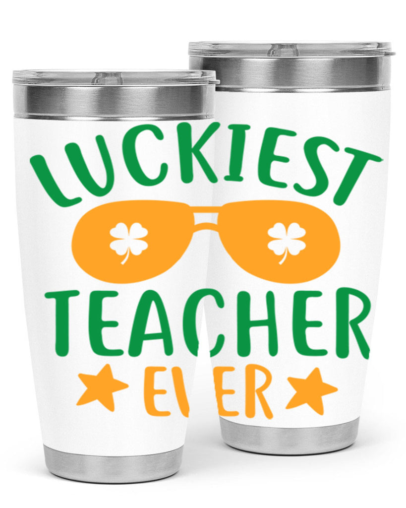 luckiest teacher ever 13#- mardi gras- Tumbler