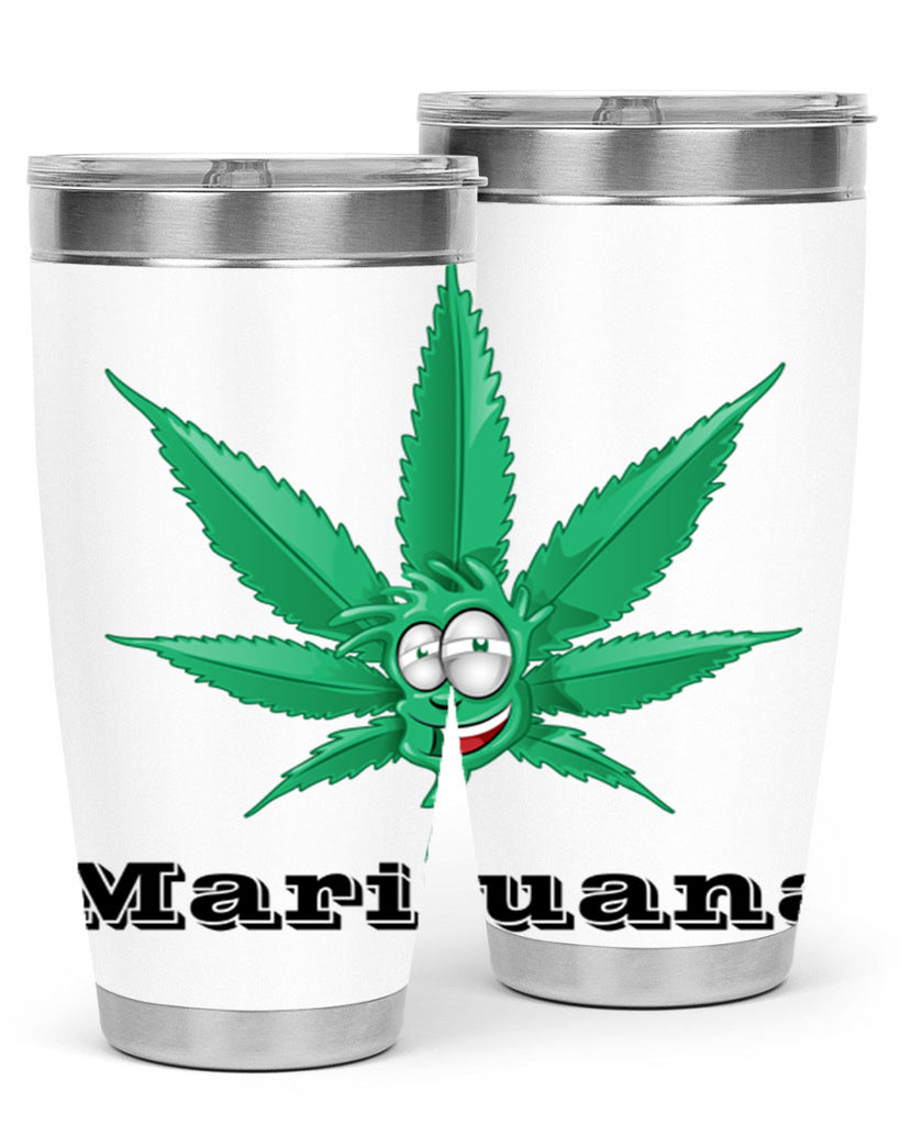 marijuana happy face 199#- marijuana- Tumbler