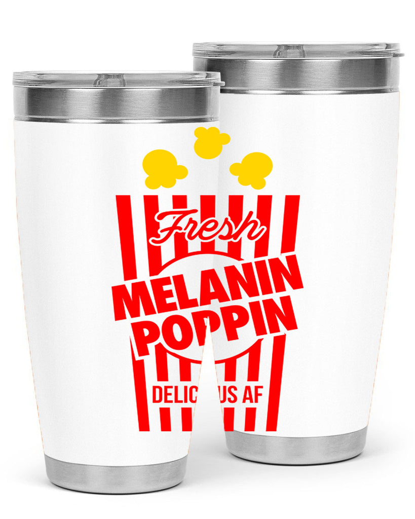 melanin poppin popcorn 86#- black words phrases- Cotton Tank