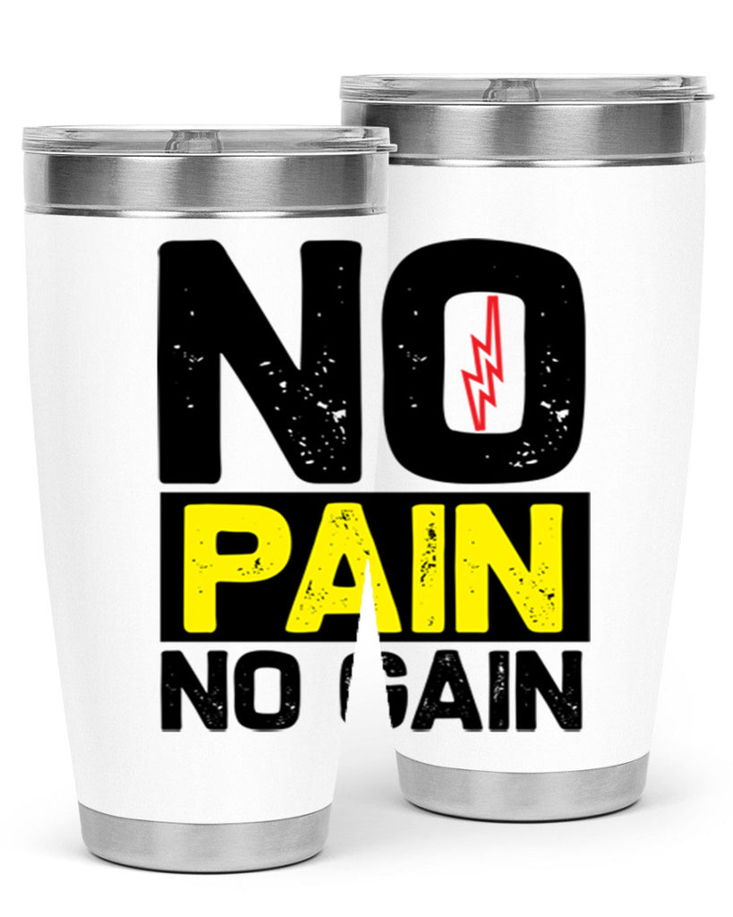 no pain no gain 5#- gym- Tumbler