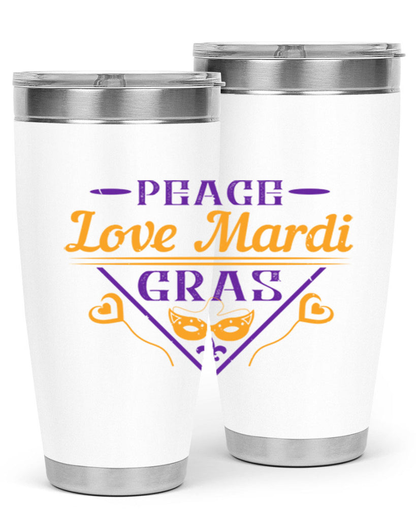 peace love mardi gras 39#- mardi gras- Tumbler