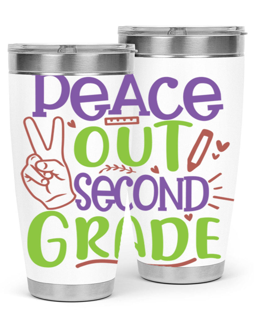 peace out 2nd grade 1#- second grade- Tumbler