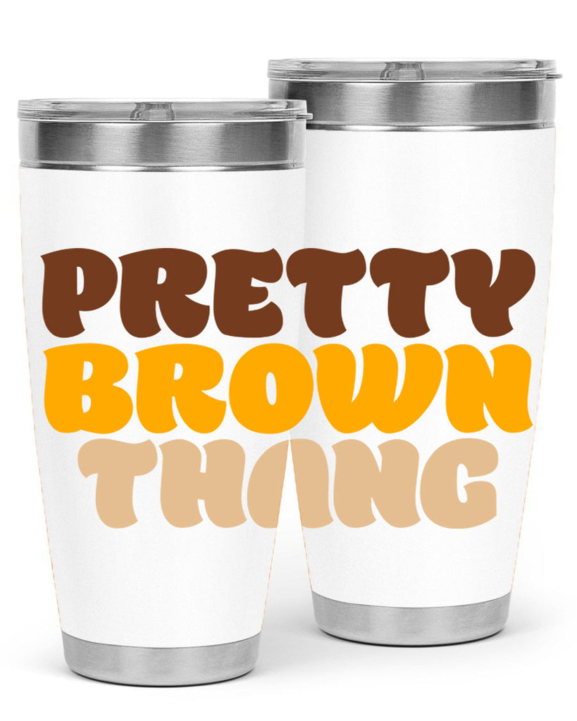 pretty  brown thang 52#- black words phrases- Cotton Tank