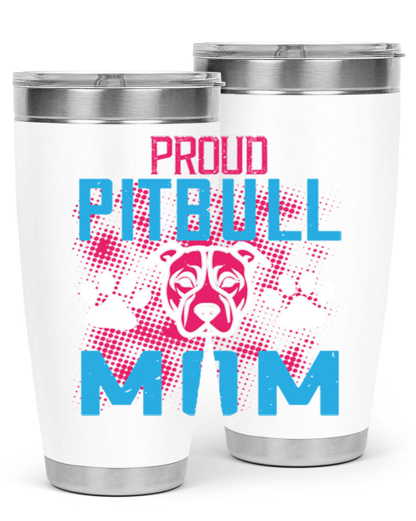 proud pitbull mom 70#- mom- Tumbler