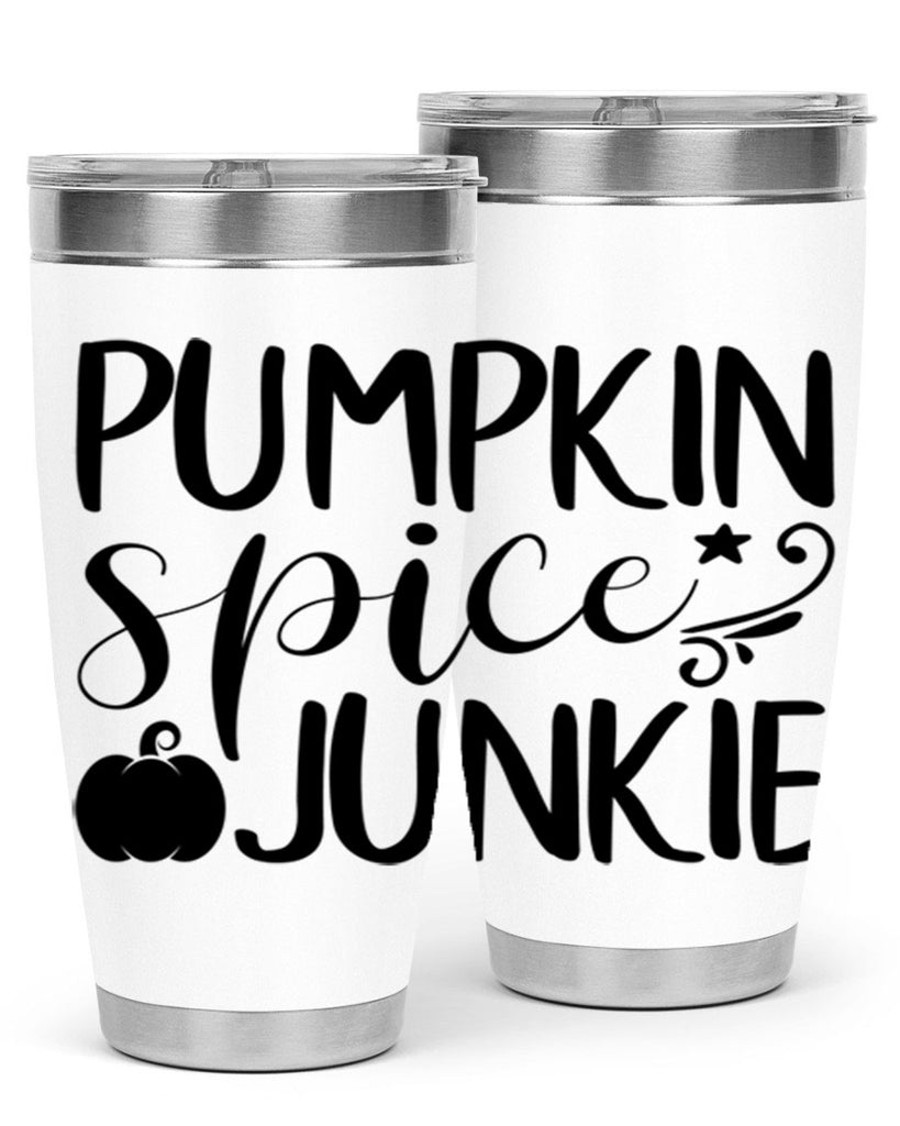 pumpkin spice junkie 548#- fall- Tumbler