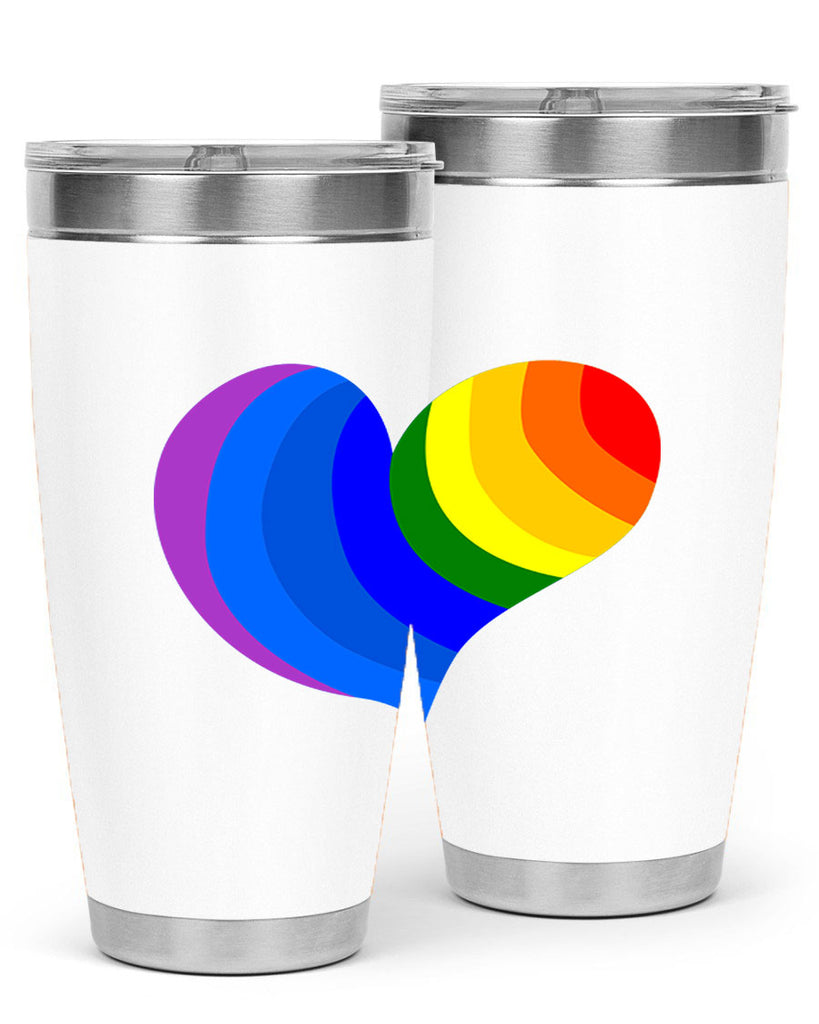 rainbow heart wavy 7#- lgbt- Tumbler