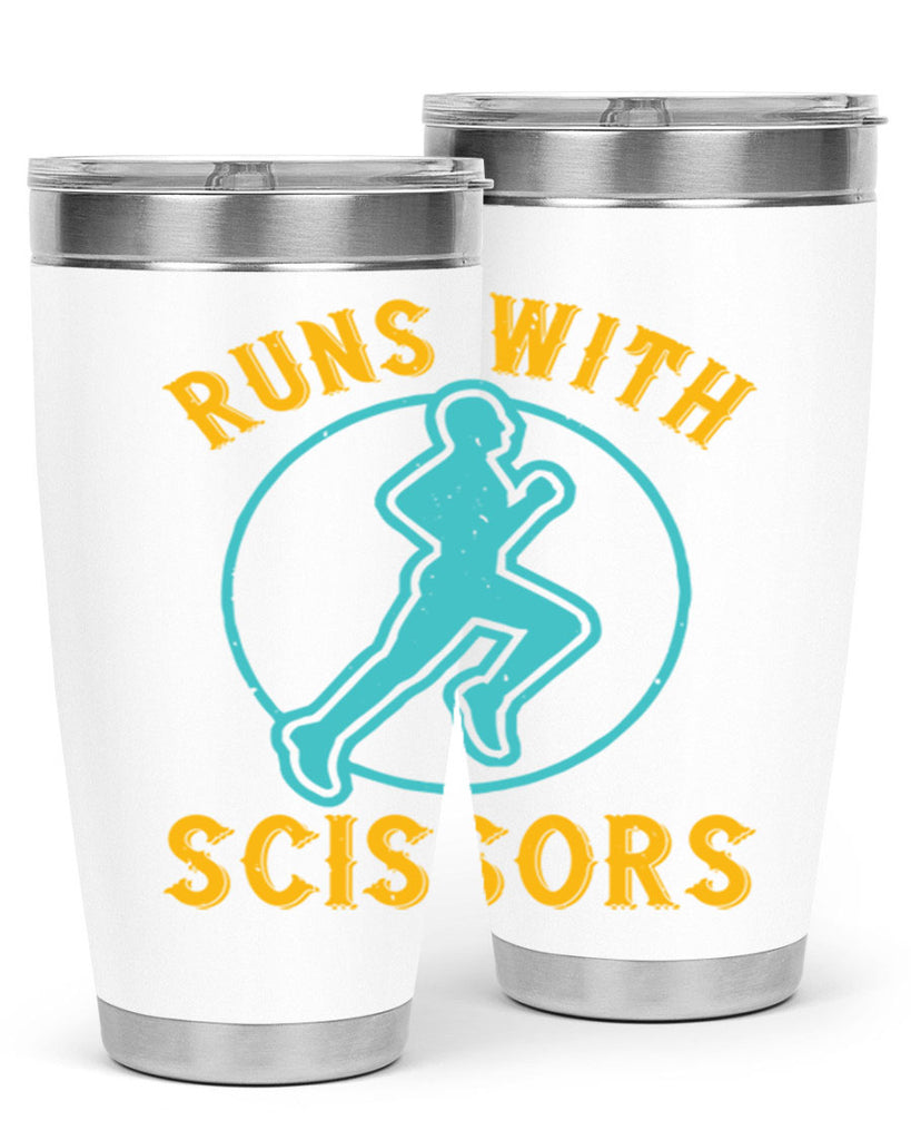 run with sclssors 25#- running- Tumbler