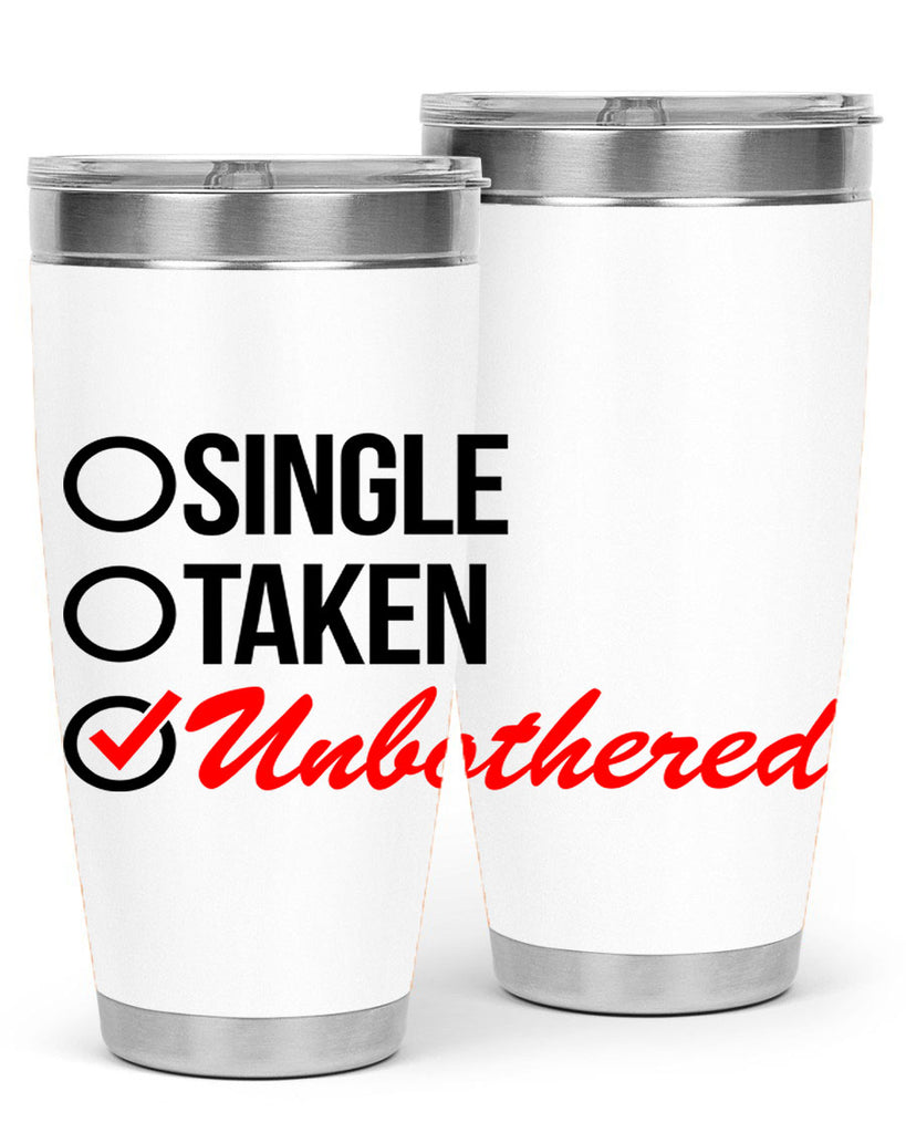 single taken unbothered 35#- black words phrases- Cotton Tank