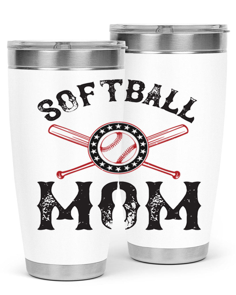 softball mom 66#- mom- Tumbler