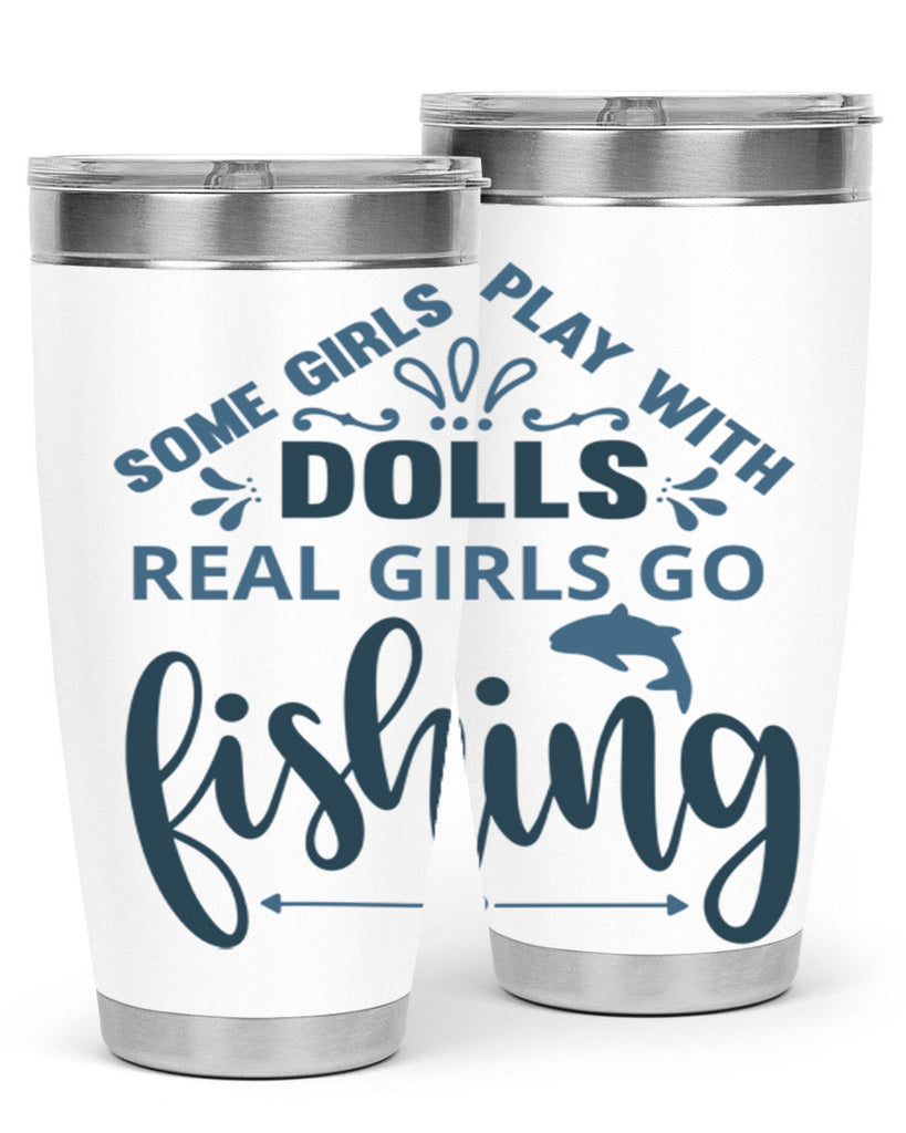 some girl play with 37#- fishing- Tumbler