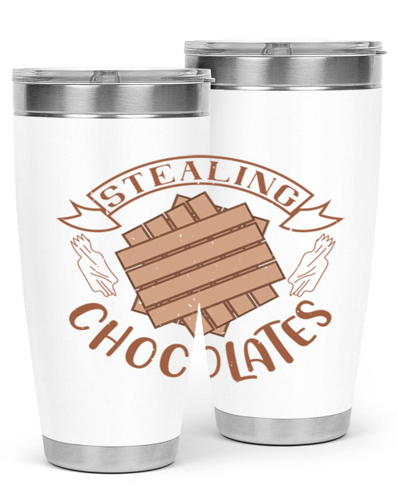 stealing chocolates 20#- chocolate- Tumbler