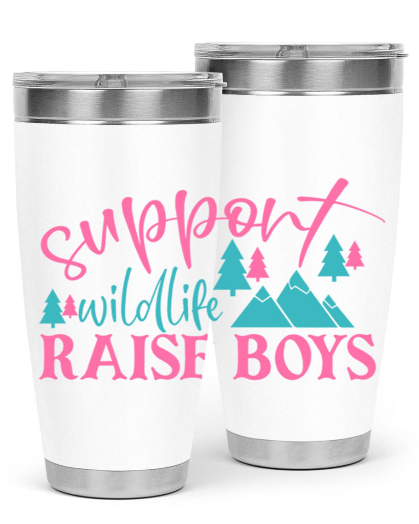 support wildlife raise boys 300#- mom- Tumbler