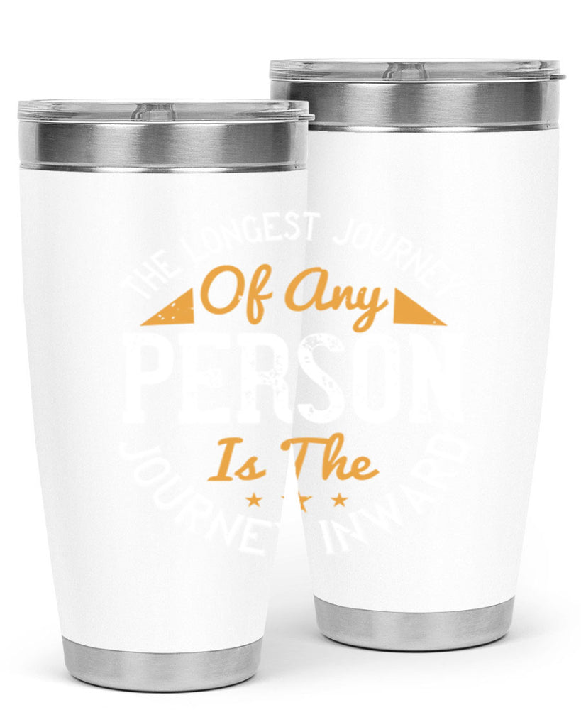 the longest journey of any person is the journey inward 60#- yoga- Tumbler