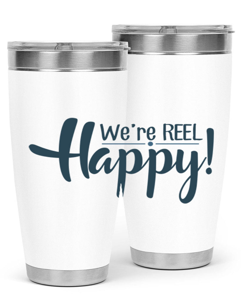 we are reel happy 16#- fishing- Tumbler