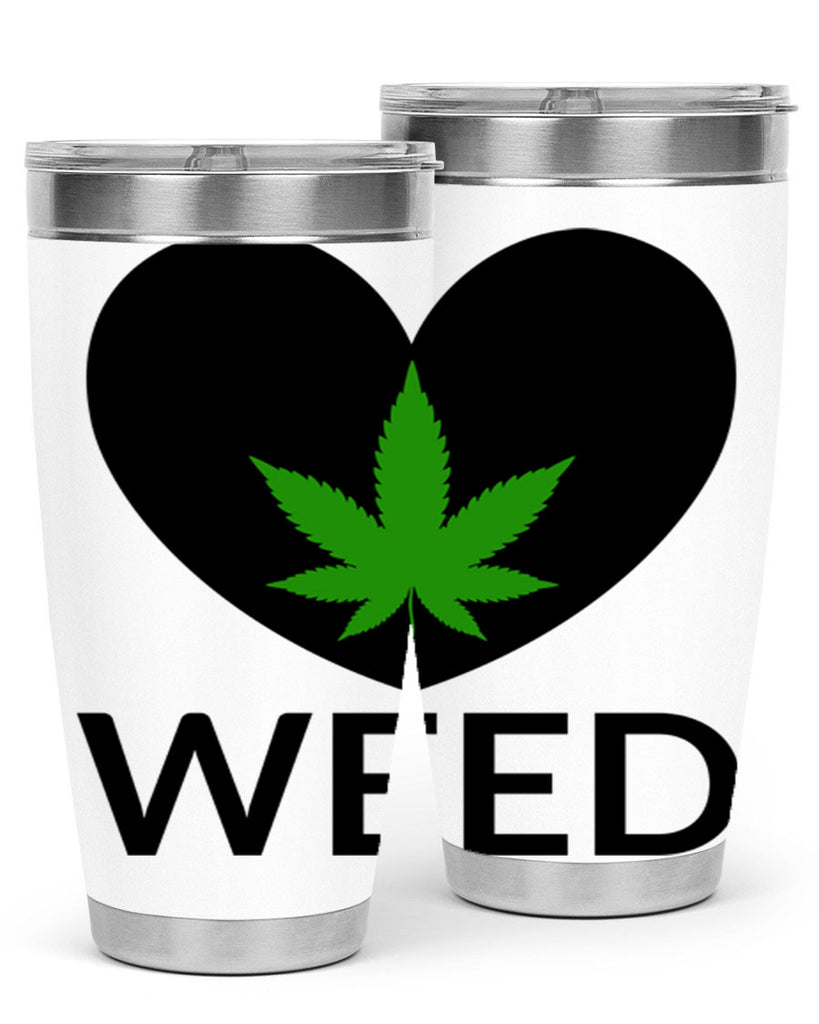 weed cannabis 284#- marijuana- Tumbler