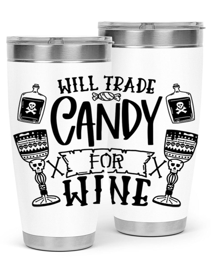 will trade candy for wine 10#- halloween- Tumbler