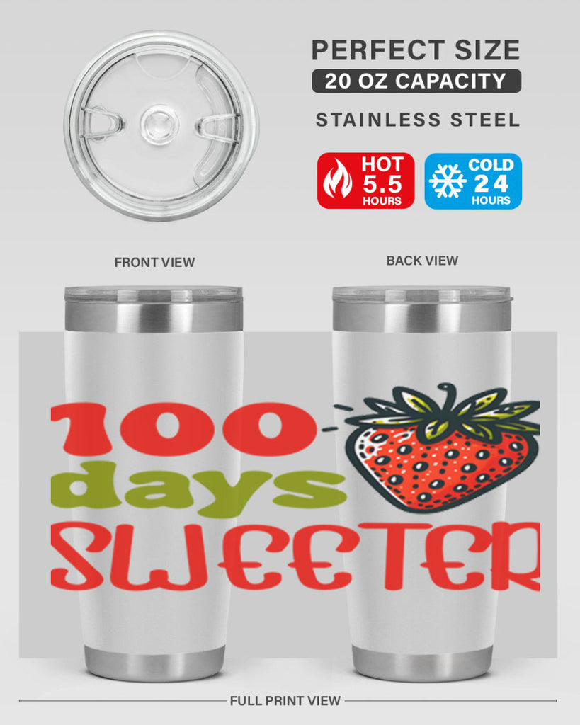 100 days sweeter Sublimation 34#- 100 days of school- Tumbler