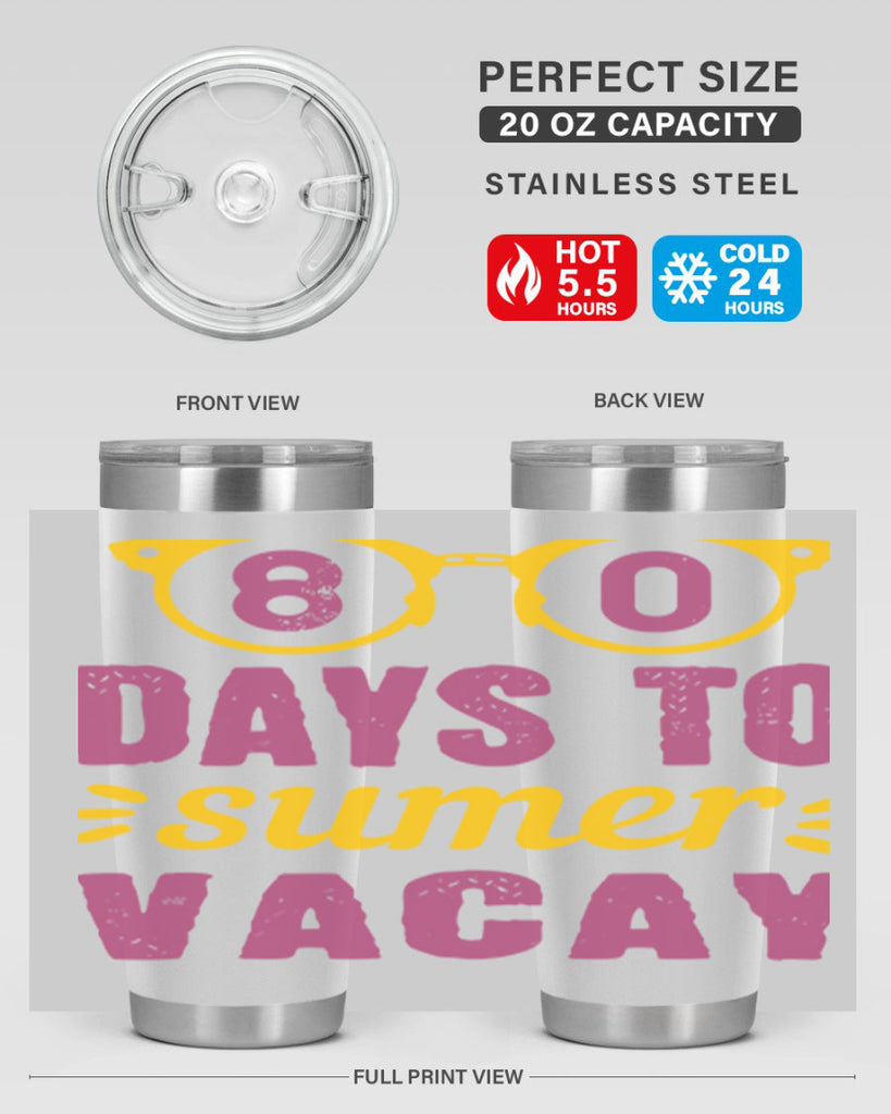 8 days to sumer vacay 1#- 100 days of school- Tumbler