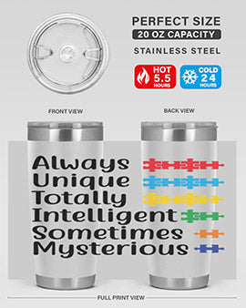 Always Unique Style 42#- autism- Tumbler