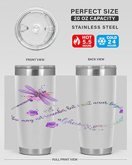 Alzheimer Awareness Dragonfly Remember 1#- alzheimers- Tumbler