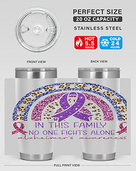 Alzheimer Awareness Purple Rainbow 2#- alzheimers- Tumbler