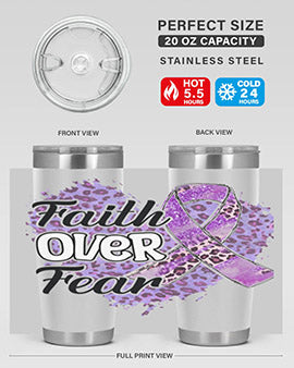 AlzheimerS Awareness Faith Over Fear 13#- alzheimers- Tumbler