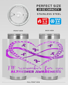 AlzheimerS Awareness Heart Infinity 14#- alzheimers- Tumbler