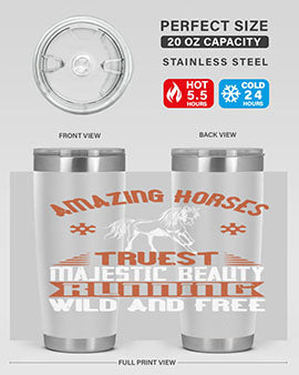 Amazing horses Truest Majestic Beauty Running wild and free Style 23#- horse- Tumbler