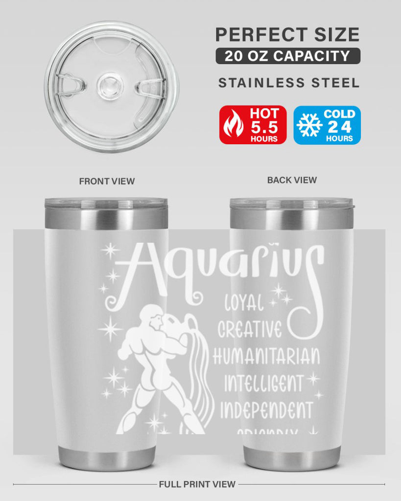 Aquarius 68#- zodiac- Tumbler