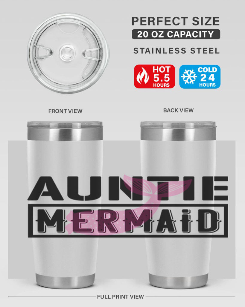 Auntie mermaid 18#- mermaid- Tumbler