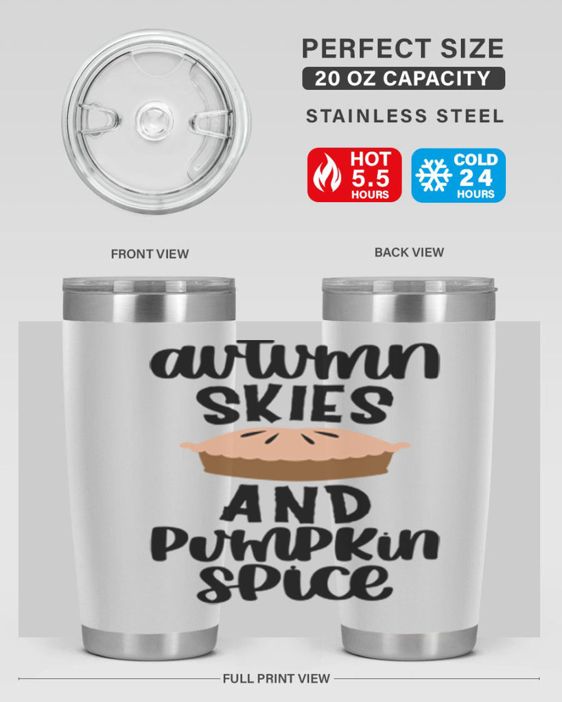 Autumn Skies And Pumpkin Spice 477#- fall- Tumbler