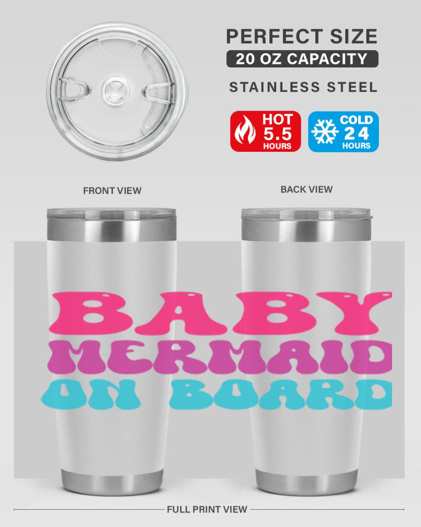 Baby Mermaid On Board 19#- mermaid- Tumbler