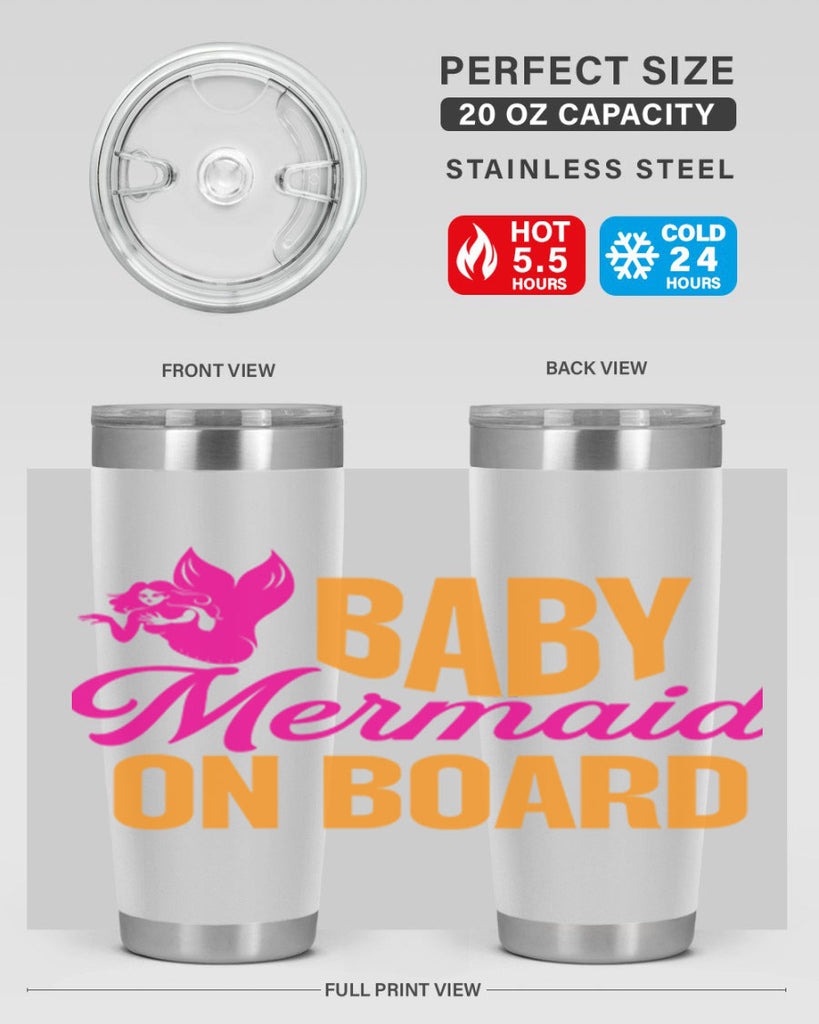 Baby Mermaid On Board 22#- mermaid- Tumbler