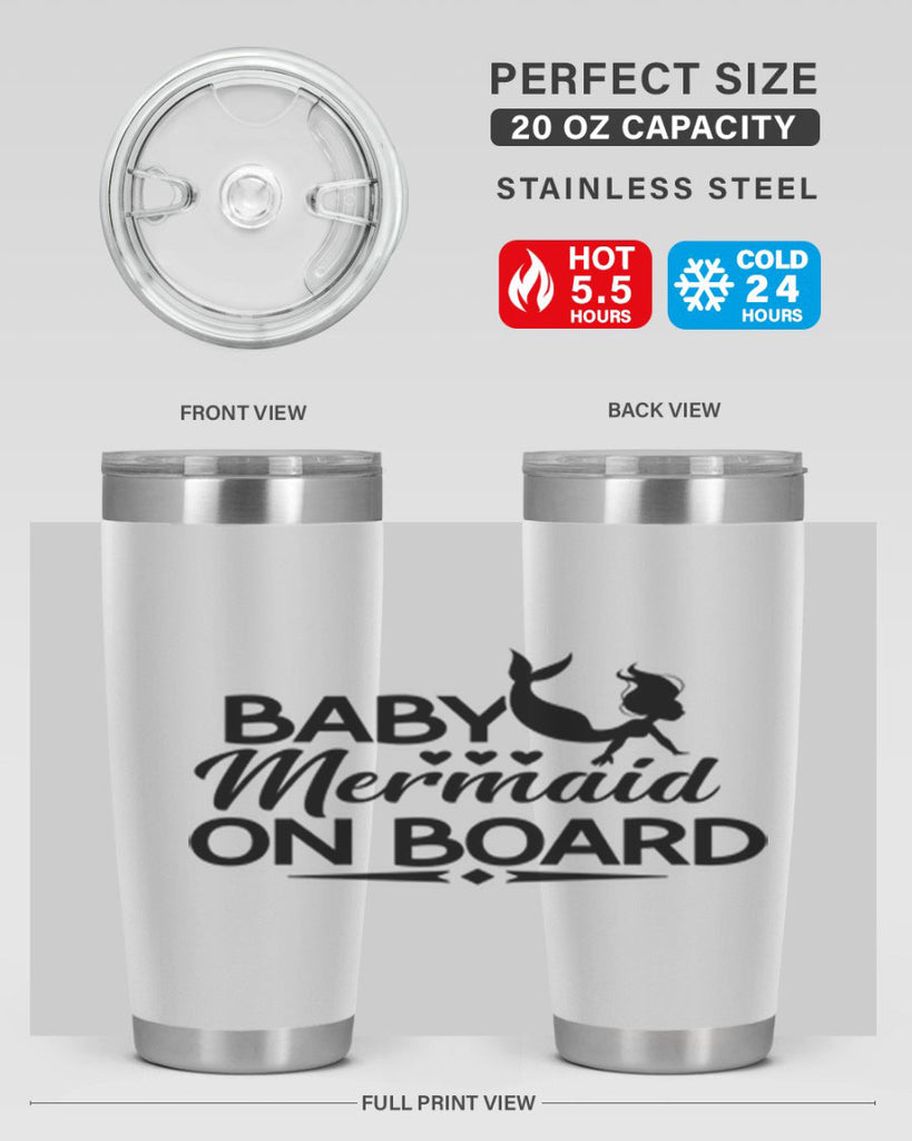 Baby Mermaid On Board 25#- mermaid- Tumbler