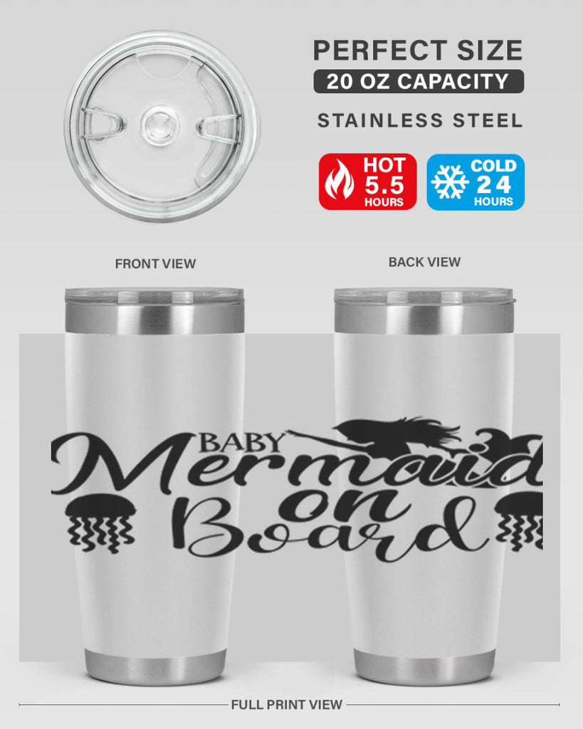 Baby Mermaid On Board 26#- mermaid- Tumbler