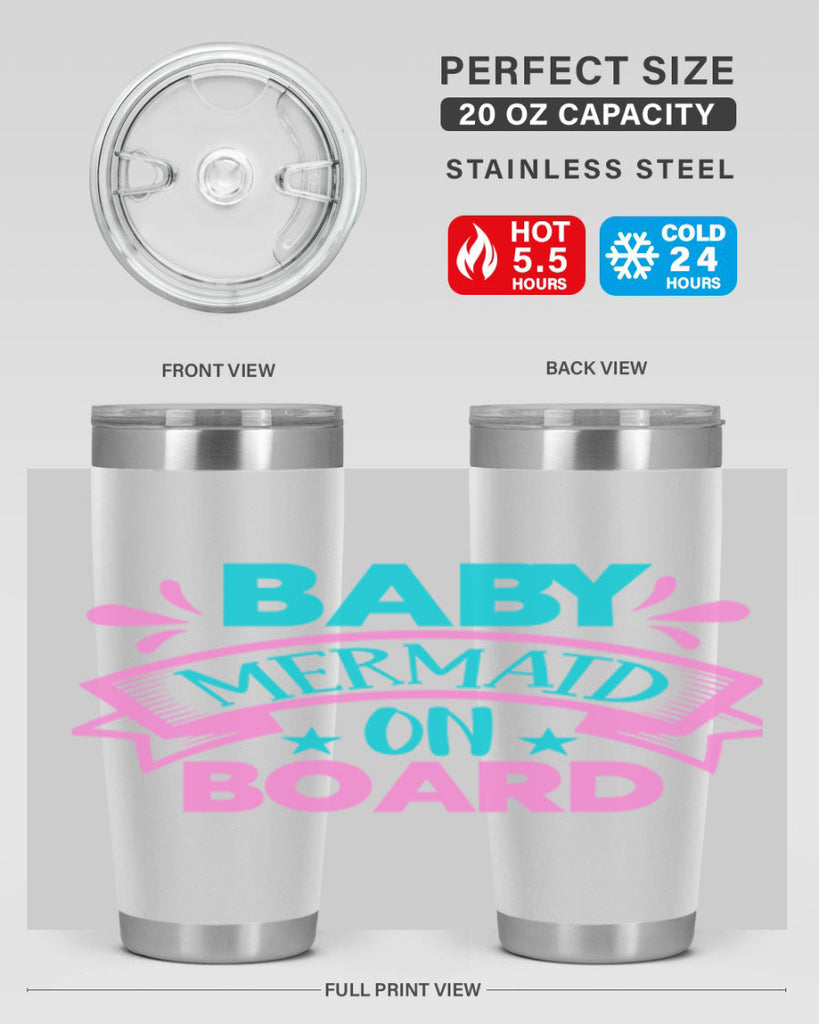 Baby Mermaid On Board 27#- mermaid- Tumbler