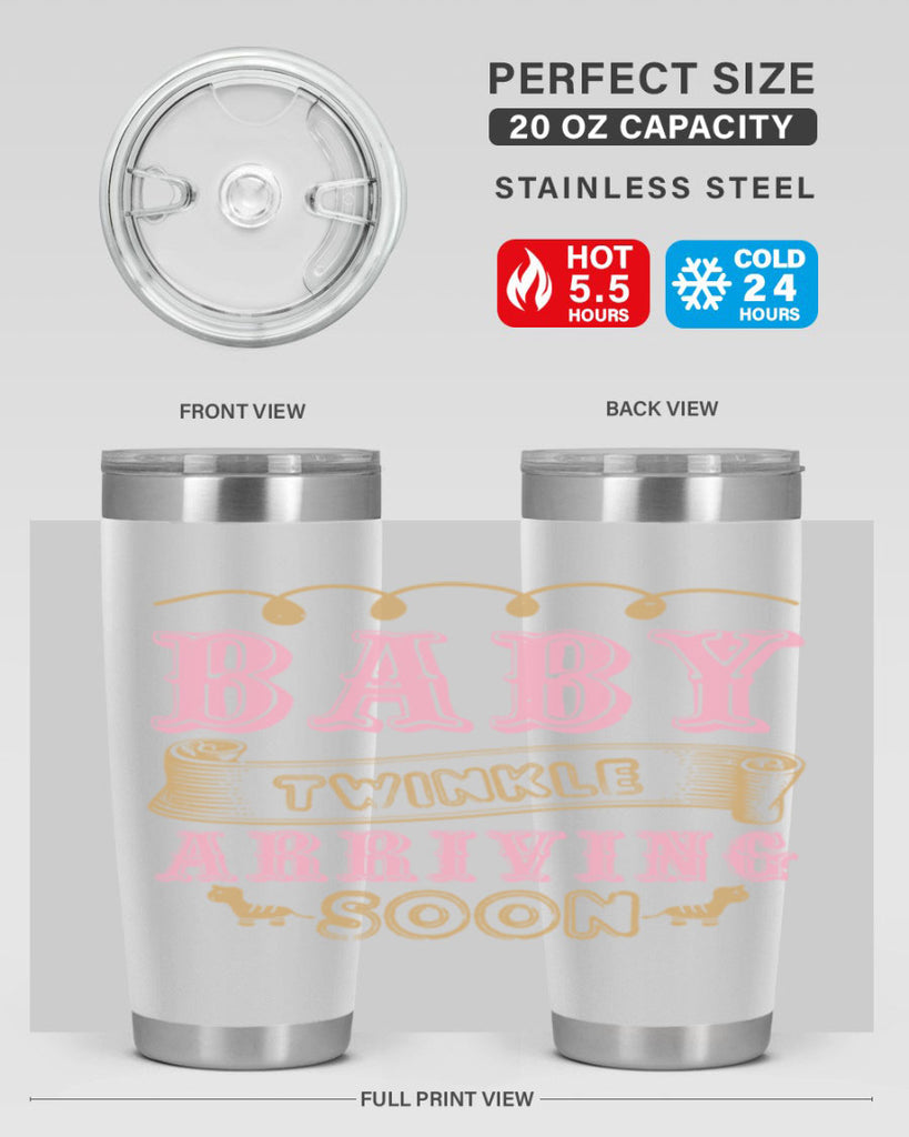 Baby Rwinkle arriving soon Style 48#- baby shower- tumbler