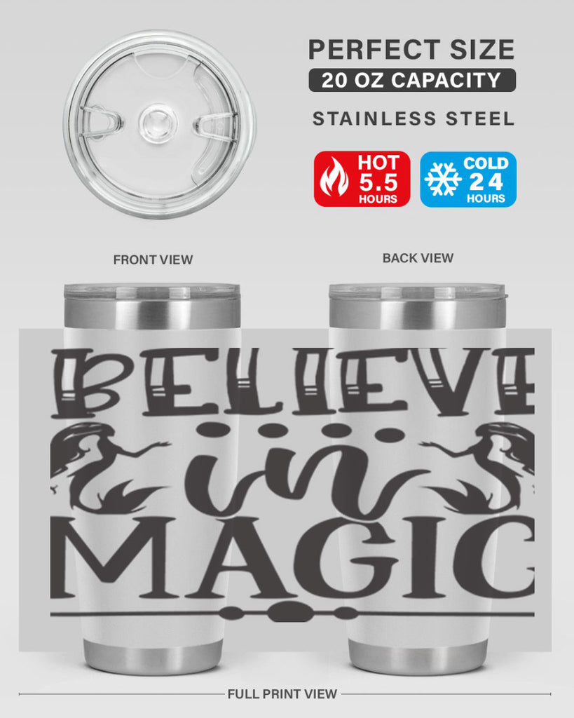 Believe in magic 65#- mermaid- Tumbler