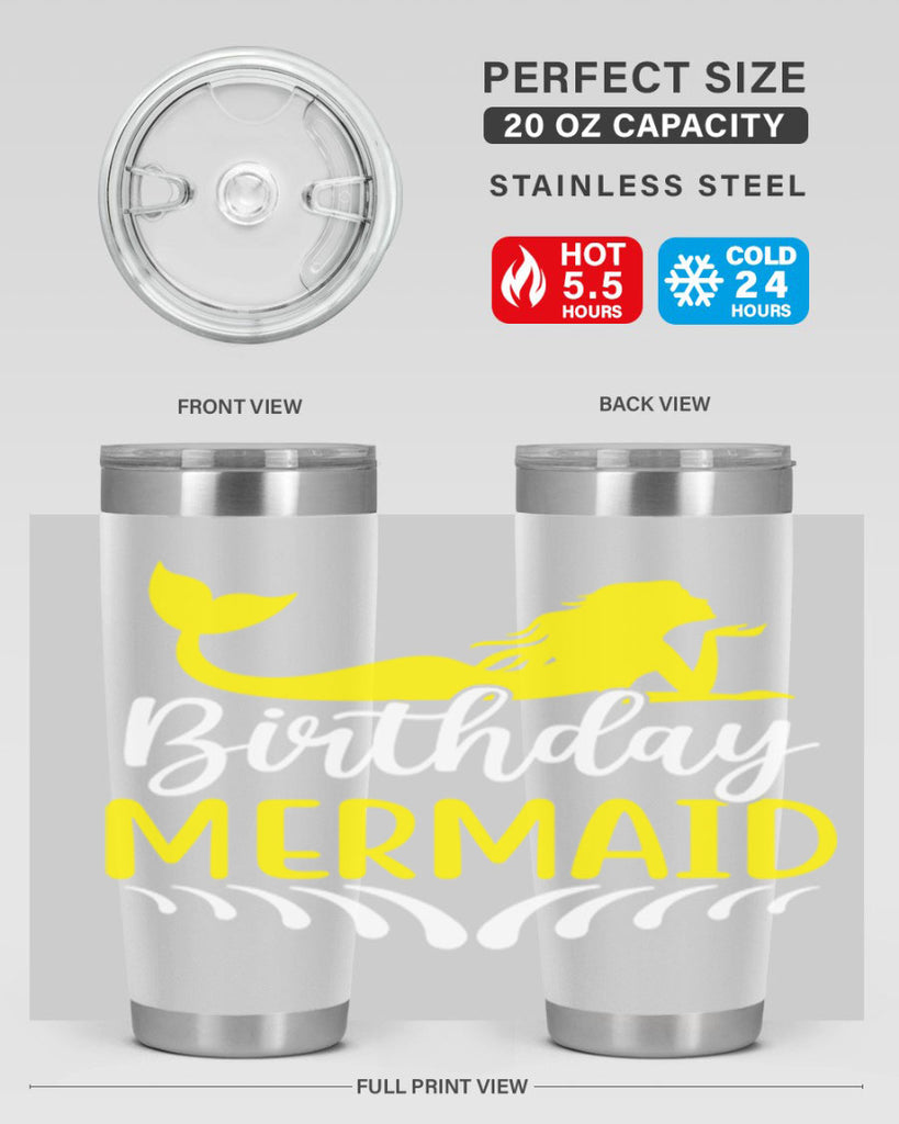 Birthday Mermaid 68#- mermaid- Tumbler