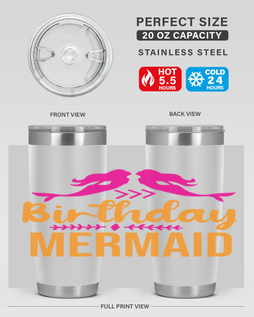 Birthday Mermaid 69#- mermaid- Tumbler