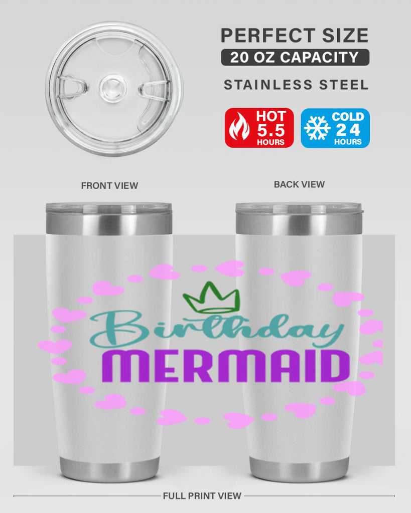 Birthday Mermaid 70#- mermaid- Tumbler